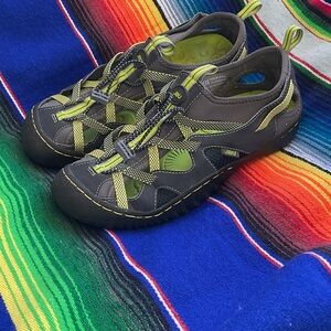 JBU Black and Lime Water Adventure Sandals